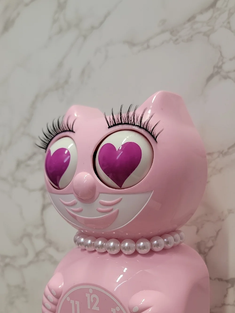 Rare Bubblegum Lady Kit-Cat Klock clock with Magenta Heart eyes Limited Edition